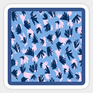 Blue Terrazzo Doodle Sticker